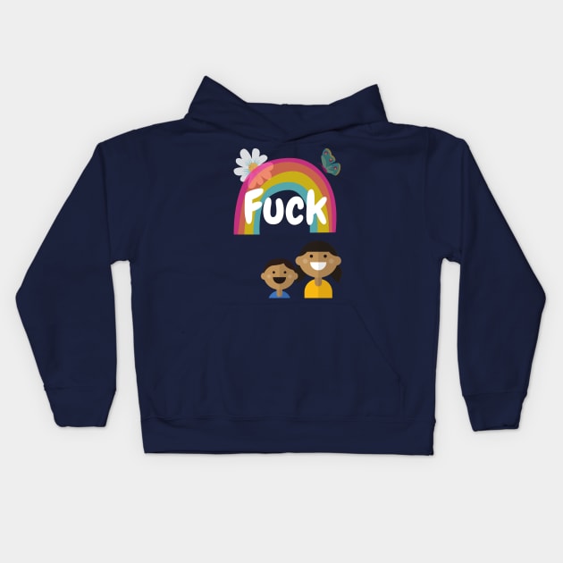 Four Letter More Cute Kids Kids Hoodie by DennisMcCarson